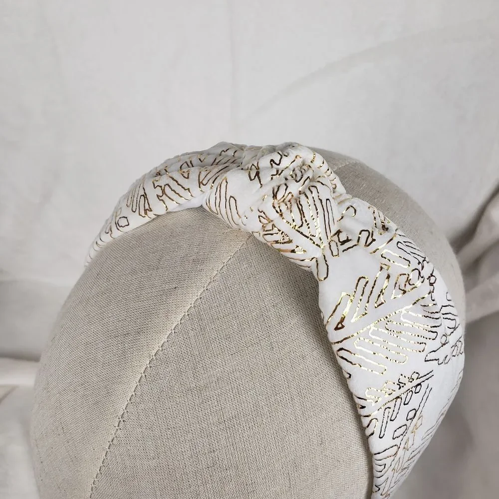Metallic Tropical Top Knot Headband